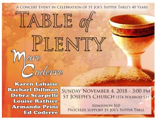 table of plenty concert poster